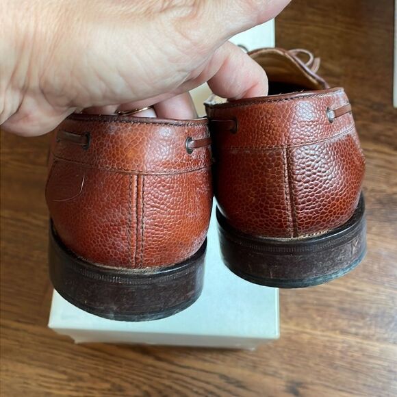 Zelli Pebble Grain Cognac Calf slip on loafers - Picture 4 of 9
